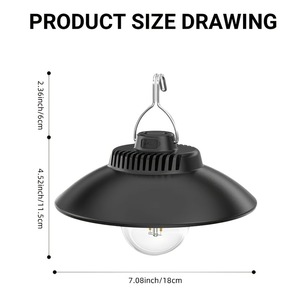 BaiFeng <b>Camping</b> <b>Lantern</b> 6W <b>LED</b> Rechargeable Battery Type C Charging Outdoor Hanging Light For Tent Use - Product Image 2