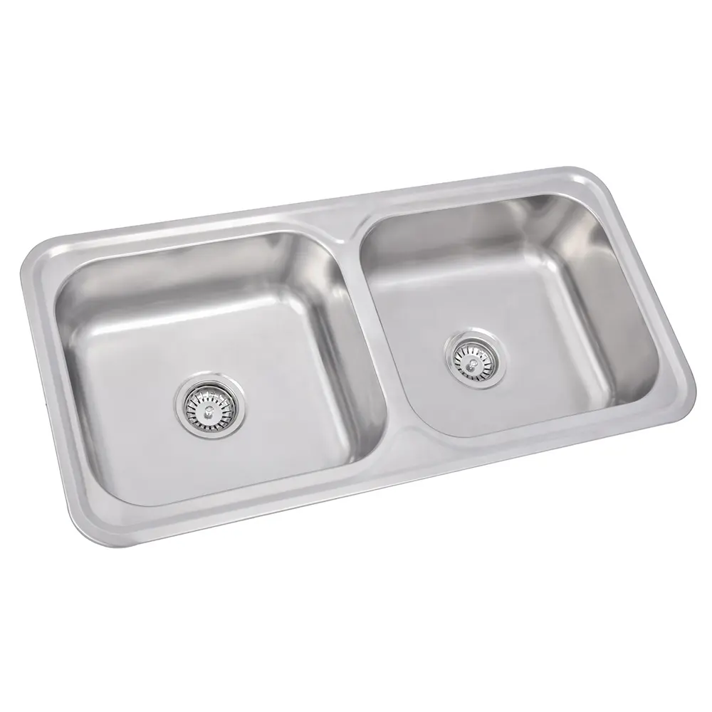 kitchen double bowl sinks Laundry Sink With Cabinet 304 Stainless Steel Nano Basin Commercial Undermount Sink