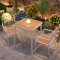 Ensemble table et chaises de balcon Iron Homestay, résistant à l'eau et au soleil, pour cour, jardin, hôtel, usage extérieur