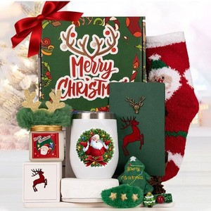 Cestas de regalo de spa de Navidad <span class=keywords><strong>para</strong></span> mujer con velas Bombas de baño Embalaje decorativo de vacaciones Sombrero de Navidad - Product Image 6