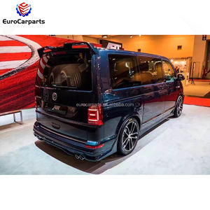 Kit corpo PP adatto per VW <span class=keywords><strong>T6</strong></span> Tuning ABT Style Body Kit <span class=keywords><strong>2015</strong></span> anno ~ diffusore anteriore labbro posteriore punte di scarico coda Spoiler - Product Image 6