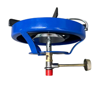 Réchaud de camping portable à gaz GPL pour extérieur, brûleur de cuisson en acier inoxydable, plaque de cuisson BBQ, 1 brûleur avec sécurité flamme