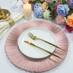 <span class=keywords><strong>Assiette</strong></span> de présentation <span class=keywords><strong>jetable</strong></span> de luxe 13 pouces en plastique durable et écologique, moderne, finition <span class=keywords><strong>rose</strong></span> doré pulvérisé, décorative pour mariage - Product Image 2