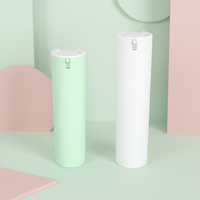 Flacon pompe airless en PP monomère pour lotion, emballage cosmétique cylindrique, sérigraphie personnalisée, logo OEM, nettoyant visage