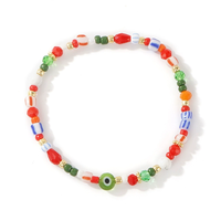 Ensemble de bracelets en cristal de couleur exotique faits à la main, ensemble de perles colorées mélangées