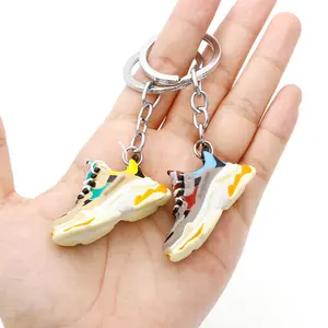 New Dunk Basketball Shoe Keychain 3d Mini Sneaker Zinc Aldenimpp Bag Durable with Bomaleolesale Soft Rubber Custom Plastic PVC