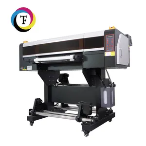 UV DTF Impressora de Adesivos Cilindro UV Tudo Em Um Impressora DTF A1 + 60cm TX800 Com Laminador Impressora UV DTF A1