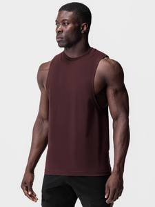 Camiseta Deportiva de Verano para Hombre, 75% Algodón, 25% Poliéster, Tejido de Punto, Fresca, de Secado Rápido, Transpirable, Antibolitas, sin Mangas, para Entrenamiento - Product Image 3