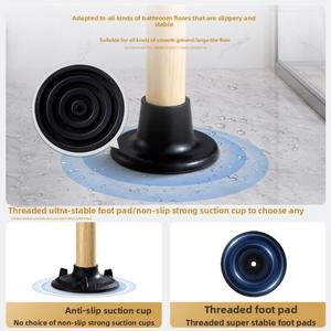 Нескользящее душевое кресло для пожилых беременных женщин, оборудование для домашнего использования, деревянное зерно, алюминиевый сплав, антикоррозийное кресло, комод - Product Image 5