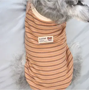 T-Shirt per cuccioli a righe moda estiva morbida e confortevole camicia per animali domestici vestiti per cani