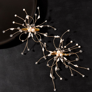 Nouvelle barrette en cristal avec perle blanche, style tendance, pour <span class=keywords><strong>cheveux</strong></span> courts, coiffure de <span class=keywords><strong>mariée</strong></span>, <span class=keywords><strong>accessoire</strong></span> de robe de <span class=keywords><strong>mariée</strong></span>, bijoux, accessoires de fête - Product Image 1