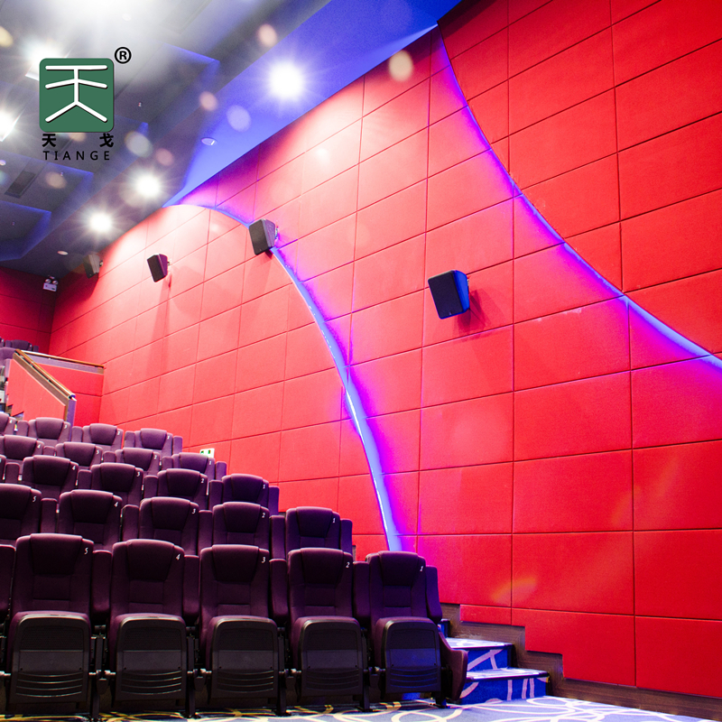 Фабрика TianGe, высокая плотность, студия, кинотеатр, декоративная ткань, текстильное волокно, акустическая настенная панель