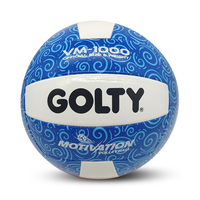 GOLTY VM-1000 Taille 5 Poids 260-280G et Circonférence 650-670MM avec ballon de volley-ball en cuir pour adulte cousu à la machine