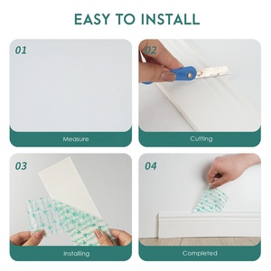 Bandes personnalisables mates modernes flexibles auto-adhésives pour plinthes, moulures murales durables, décorations de cadres muraux intérieurs - Product Image 6