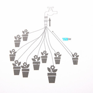 Sistema de Riego de 1.6m, Sistema de Riego por Goteo y Drenaje, 10 Cabezales, Riego Automático de Flores - Product Image 4