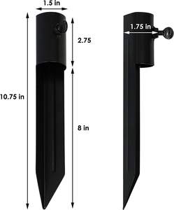 Support de torche d'extérieur moderne avec piquet de jardin en métal écologique de conception universelle - Product Image 5