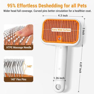 2026 Accesorios para Mascotas Cepillo de Vapor 3 en 1 para Perros y Gatos, Herramienta de Aseo con Pulverizador Silencioso, Peine Pulverizador Autolimpiante con Ventana de Agua Visible, Extra - Product Image 2