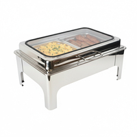 Lebensmittelechtes Zertifiziertes Edelstahl-Alkohol-Chafing-Dish-Set Brennstoffbetrieben für Hotel-Catering-Restaurantbesitzer