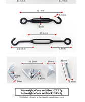 Offre Spéciale noir porte loquet cadre réparation clôture porte Anti affaissement Support câble Kit matériel pour porte en bois extérieure
