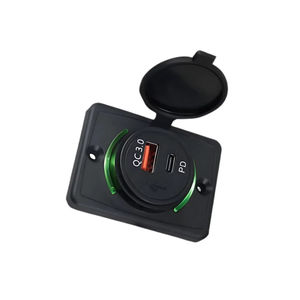 Cargador de Coche Modificado para Autobús, Cargador Rápido para Teléfono Celular, Doble PD Tipo C + USB QC 3.0, 3 Puertos, Negro, Resistente a las Llamas, para PC, Coche, Camión - Product Image 1