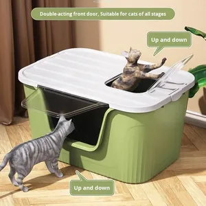 Extra Large Fully Open Integrated Toilet Litter Box Splash-Proof Enclosed for <strong>Maine</strong> <strong>Coon</strong> <strong>Cats</strong> Giant <strong>Cat</strong> Supplies - Product Image 2