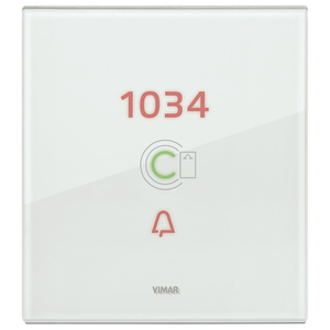 Panneau d'interphone de porte Vimar 1034 avec sonnette et icône C pour usage commercial - Product Image 1