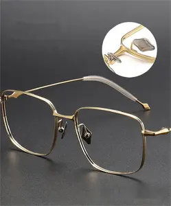 Luxury High-End Japanese Business Retro Glasses With Ultra Light Pure Titanium Eye Wear Titanium Frame
