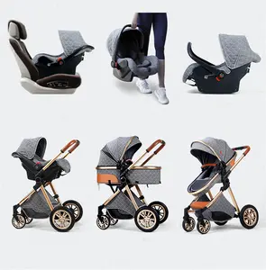 OEM Folding Light High Landscape Baby Strollers China 2 in 1 Pram Travel Polyester 600D Oxford Fabric New Baby Support Big Wheel