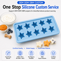 Molde de silicona de grado alimenticio Star Frozen para golosinas de perro, 10 porciones para yogur de calabaza, snacks para mascotas, recompensas de entrenamiento y paquetes minoristas
