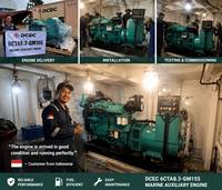 Moteur de générateur diesel marin 6 cylindres DCEC 6CTA8.3-GM8.3L 115-155 kW 6CTA8.3-GM115 6CTA8.3-GM155 pour bateau avec certification CCS