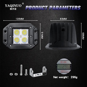 Led Worklight 12w Flush Mount Led Work <b>Light</b> 12v Spot Flood 12watt <b>Cube</b> Led Work <b>Light</b> - Product Image 4