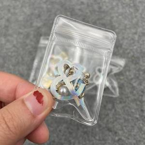 Customized PVC Accessories Plastic Packaging Bag High Quality Jewelry <strong>Pouch</strong> With Zipper Jewelry Bag with Holographic Logo - Product Image 6