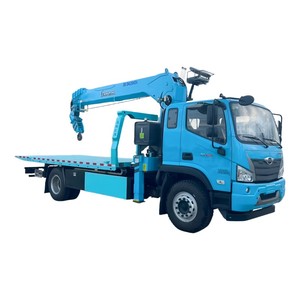 Foton Rowor 4x2 <b>Flatbed</b> Wrecker with 3 Ton 5 Ton Arm Boom Crane Slidebed Tow <b>Truck</b> for City Breakdown Recovery - Product Image 1