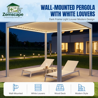 Pergola motorisée en aluminium sur mesure, gazebo extérieur imperméable, bioclimatique, à lames orientables, rétractable, pour jardin, carport, garage