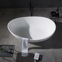 New Art Baignoire la mieux notée Baignoire en acrylique autoportante extérieure Baignoires à surface solide Trempage Bains artificiels pour hôtel