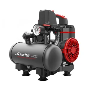 Auarita Mini Compresor De Aire Para Pintar Oilless Piston 3L 1.2hp 8 Bar Small Silent Oil-free Portable Oil Free Air Compressor