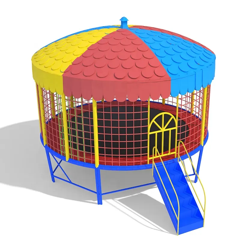 Grand trampoline d'extérieur Commercial en acier inoxydable, pour enfants, avec fosse en mousse, à vendre, avec protection de filet, vente en gros