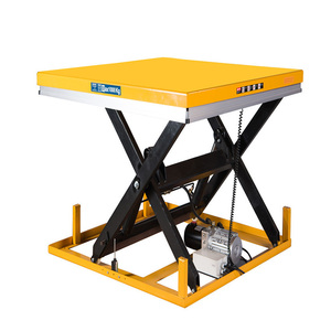 Plataforma Elevadora de Tijera Fija con Barandilla de Seguridad, Capacidad de Carga de 1000 kg, Plataforma Elevadora Hidráulica - Product Image 1