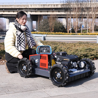 Tondeuse à gazon autotractée à essence télécommandée sans fil pour l'entretien des terrains de golf et des terrains de sport