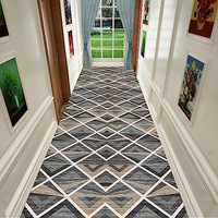 Cuttable Persian Style Runner Rug, Washable Full Roll Carpet for Hallway Entryway Living Room Home Use