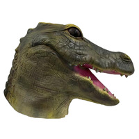 Masque de crocodile réaliste effrayant en latex pour adulte, masque intégral pour les fêtes d'Halloween et de Noël