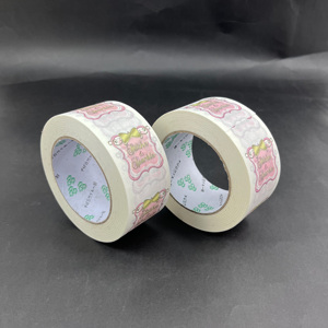 Custom Printed Kraft Paper Packing Tape - Eco-Friendly White Kraft Paper Packaging Tape for Shipping - Product Image 6