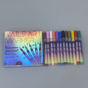 Ensemble de stylos pour nail art professionnels avec logo personnalisé, 12 couleurs, acrylique, DIY, à base d'eau, décoration pour ongles, marqueurs pour nail art à séchage rapide - Product Image 3