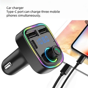 Nhà Máy Q7 thiết kế mới Sạc xe điện với <span class=keywords><strong>FM</strong></span> <span class=keywords><strong>Transmitter</strong></span> MP3 Máy nghe nhạc bt5.0 nhanh 20W PD adapter 5V/3A Công suất đầu ra - Product Image 3