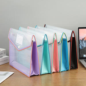 Grande capacità PP cartella scatola di File per ufficio e uso dello studente impermeabile custodia pulsante per la selezione della carta prodotti di archiviazione FC - Product Image 2