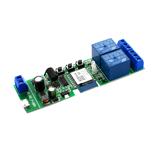 Tuya Smart Life 2 Channel Zigbee Switch 7-32V Inching Interlock Self-lock WiFi Module; Wireless Control Relay; Alexa Voice Contr