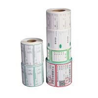 Étiquette autocollante de code-barres vierge personnalisée par le fabricant, rouleau de papier thermique, taille personnalisée, autocollants