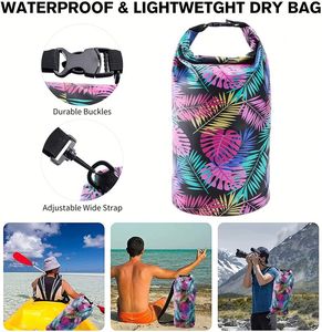 Borsa Impermeabile Compatta e Resistente da 2l-50l per Escursionismo, Surf, Kayak, Arrampicata e Tour, Zaino Portatile in PVC Impermeabile - Product Image 2