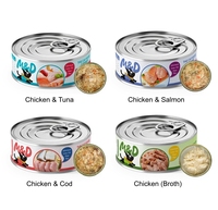Aliment humide pour chien le plus vendu, saveur poulet, morue, saumon, thon, sans céréales, en conserve, riche en protéines, pour chat et chien