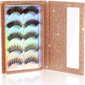 <span class=keywords><strong>Livre</strong></span> en or rose boîtes de rangement vides pour faux cils conteneur de maquillage présentoir à faux cils boîte à cils personnalisée et portable - Product Image 3